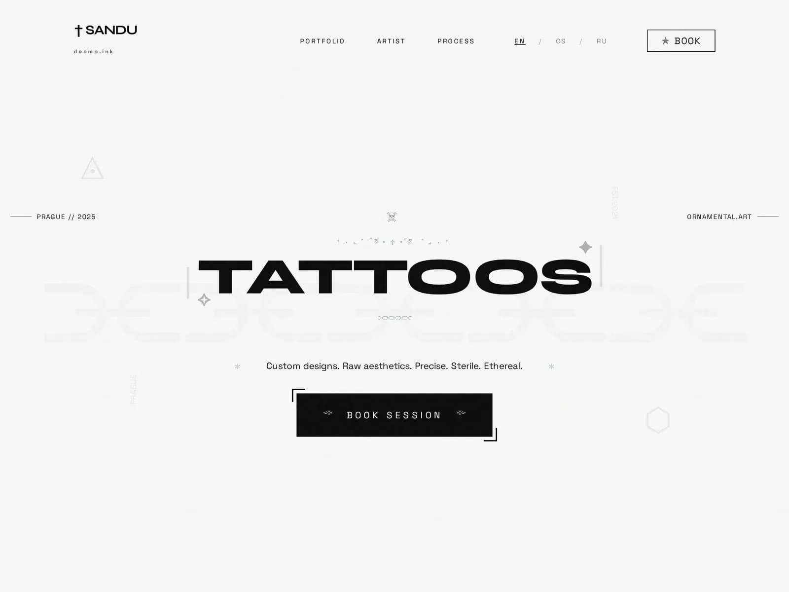 doomp.ink · Prague tattoo studio